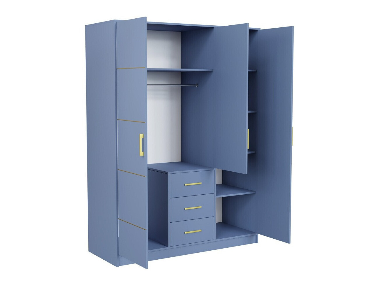 Hálószoba garnitúra Dortivu 154 (Kék + Inari 96)