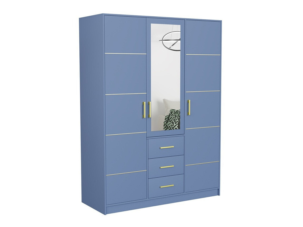 Hálószoba garnitúra Dortivu 154 (Kék + Inari 96)