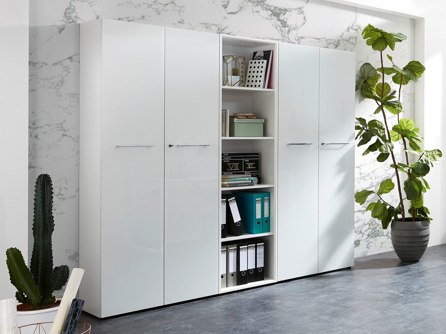 Könyvespolc Catcamu 104 (Fényes fehér)