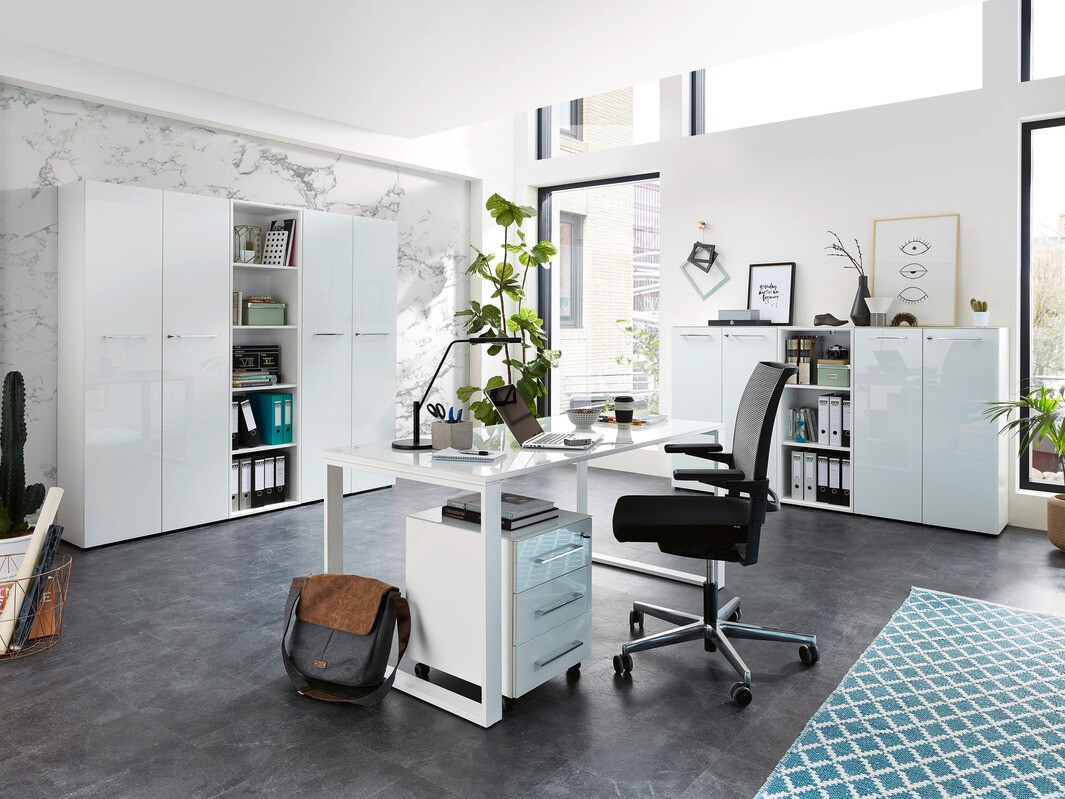 Könyvespolc Catcamu 104 (Fényes fehér)