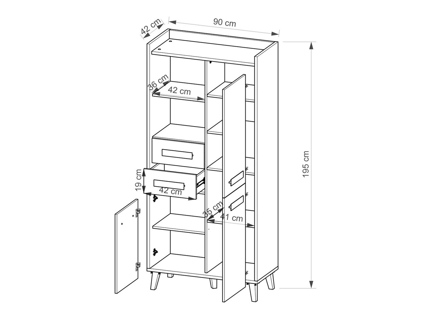 Könyvespolc Oderevu 102