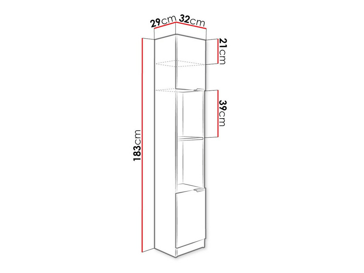 Könyvespolc Dover 112 (Fehér)