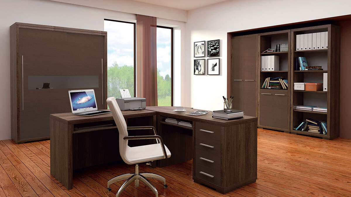 Könyvespolc Fiomeri 125 (Sötét santana tölgy)