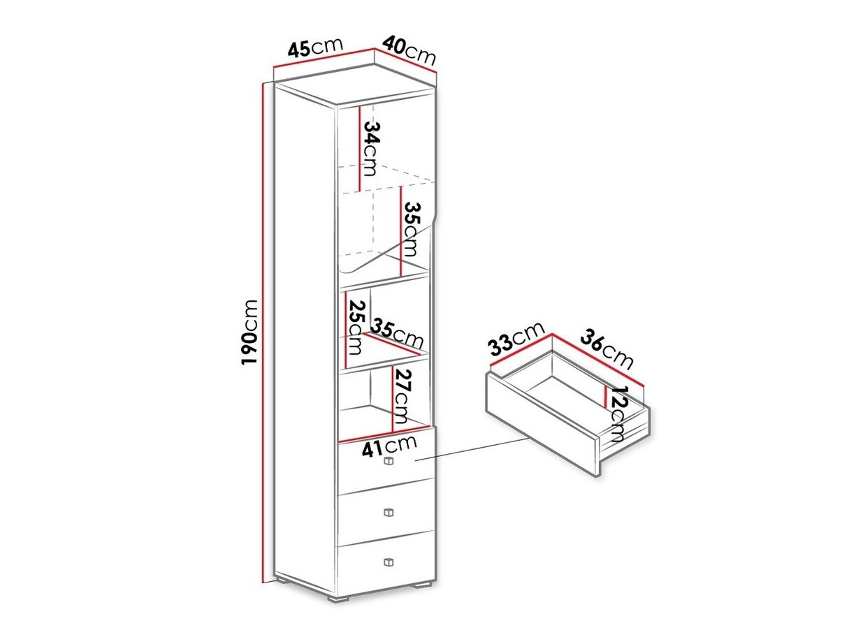 Könyvespolc Omaha M105