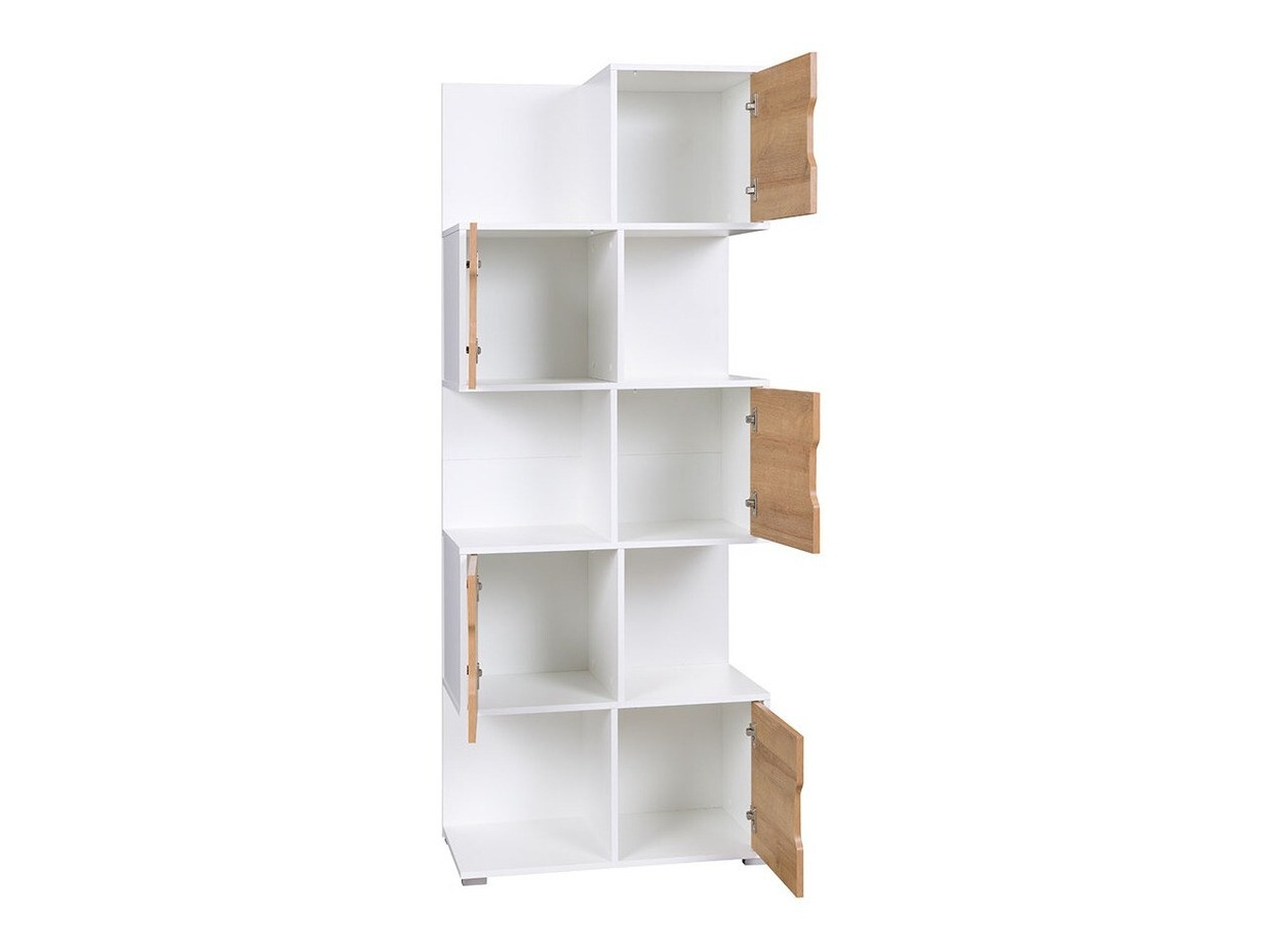 Könyvespolc Providence H110 (Fehér + Arany tölgy)