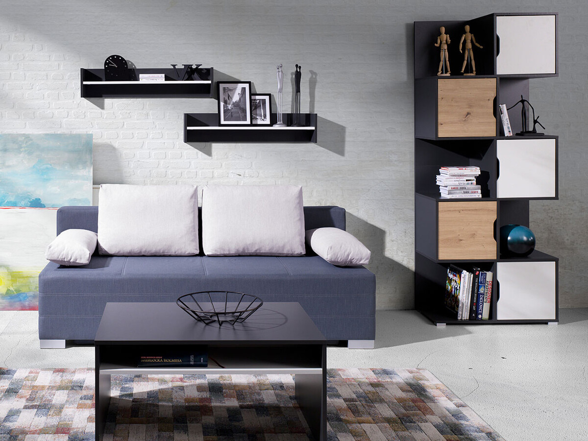 Könyvespolc Providence H110 (Grafit + Artisan tölgy + Fehér)