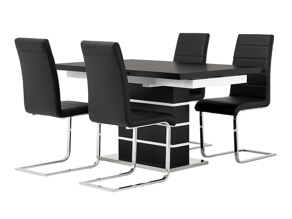 Étkezőgarnitúra Charleston 217 (Fekete)