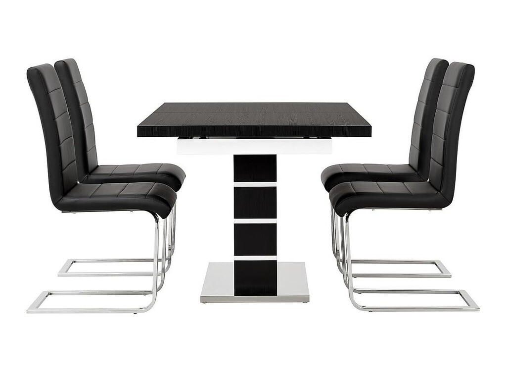 Étkezőgarnitúra Charleston 217 (Fekete)