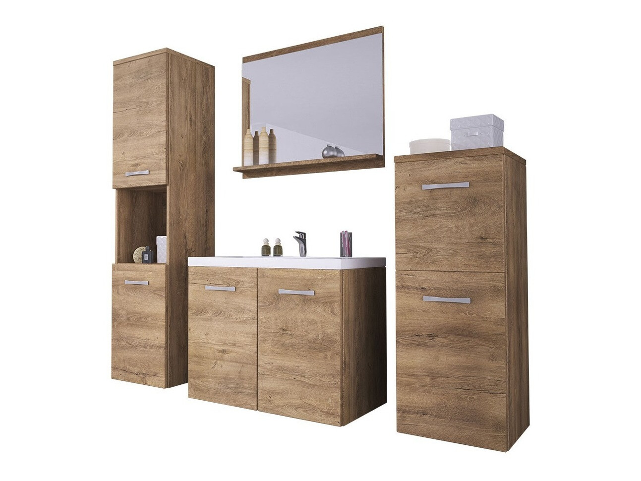 Fürdőszobai garnitúra Sarasota 108 (Lefkas tölgy)