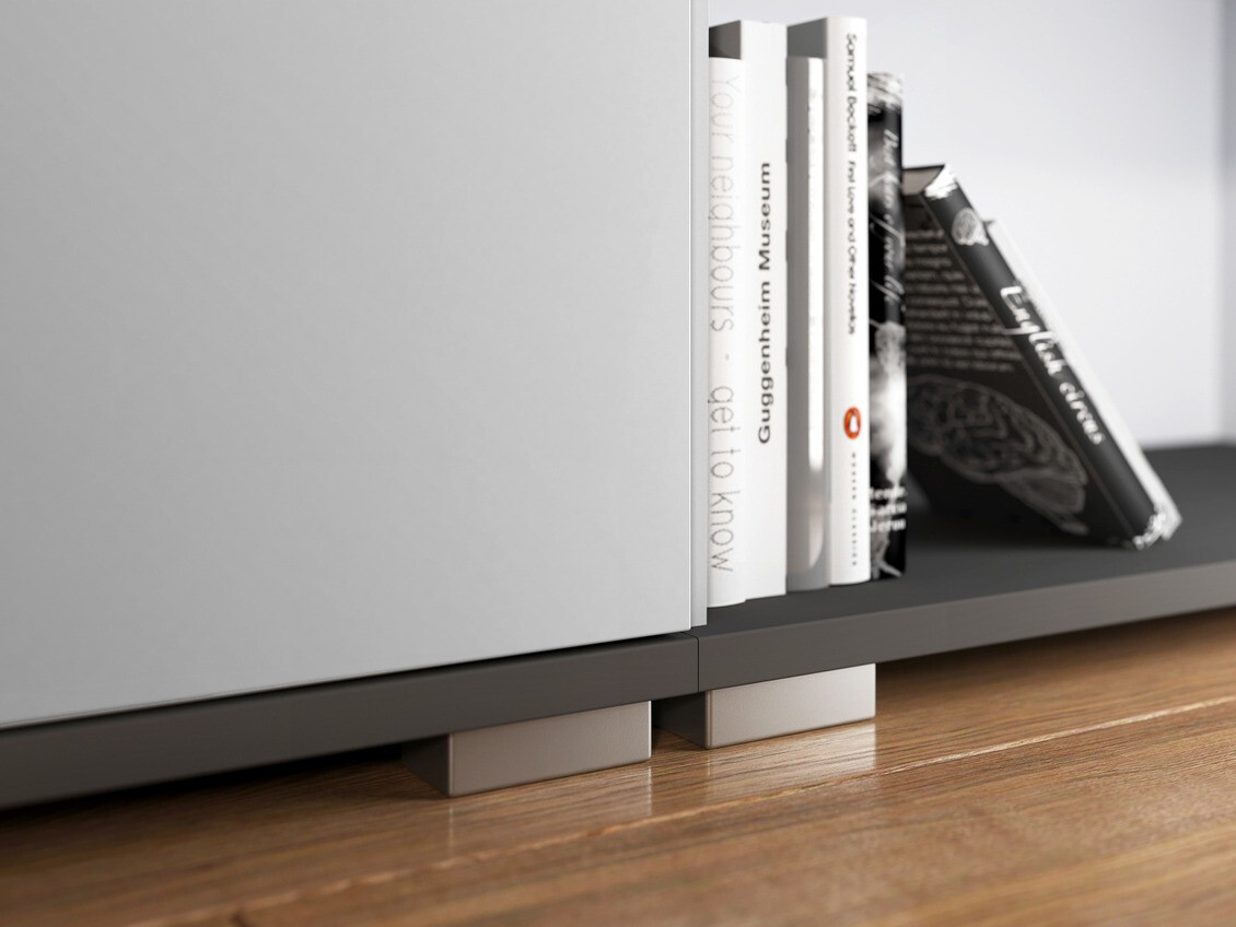 Könyvespolc Lartesi 100 (Grafit + Világosszürke)