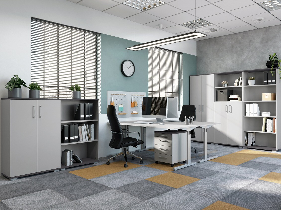 Könyvespolc Lartesi 103 (Grafit + Világosszürke)