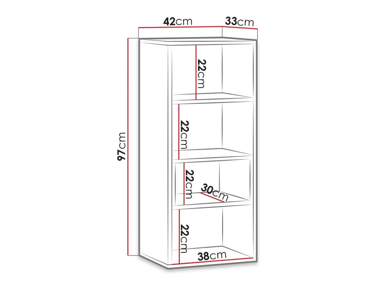 Polc Baltesi 112 (Fehér + Artisan tölgy)