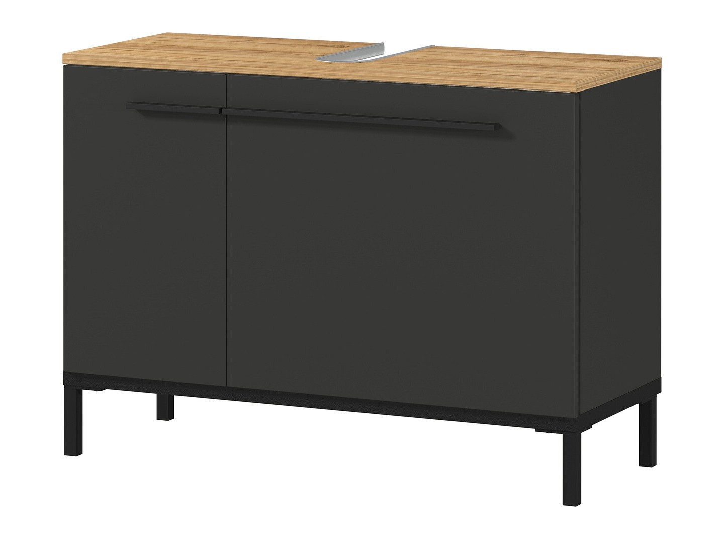 Mosdó alatti szekrény Ruvlevu 100 (Grafit + Navarra tölgy)