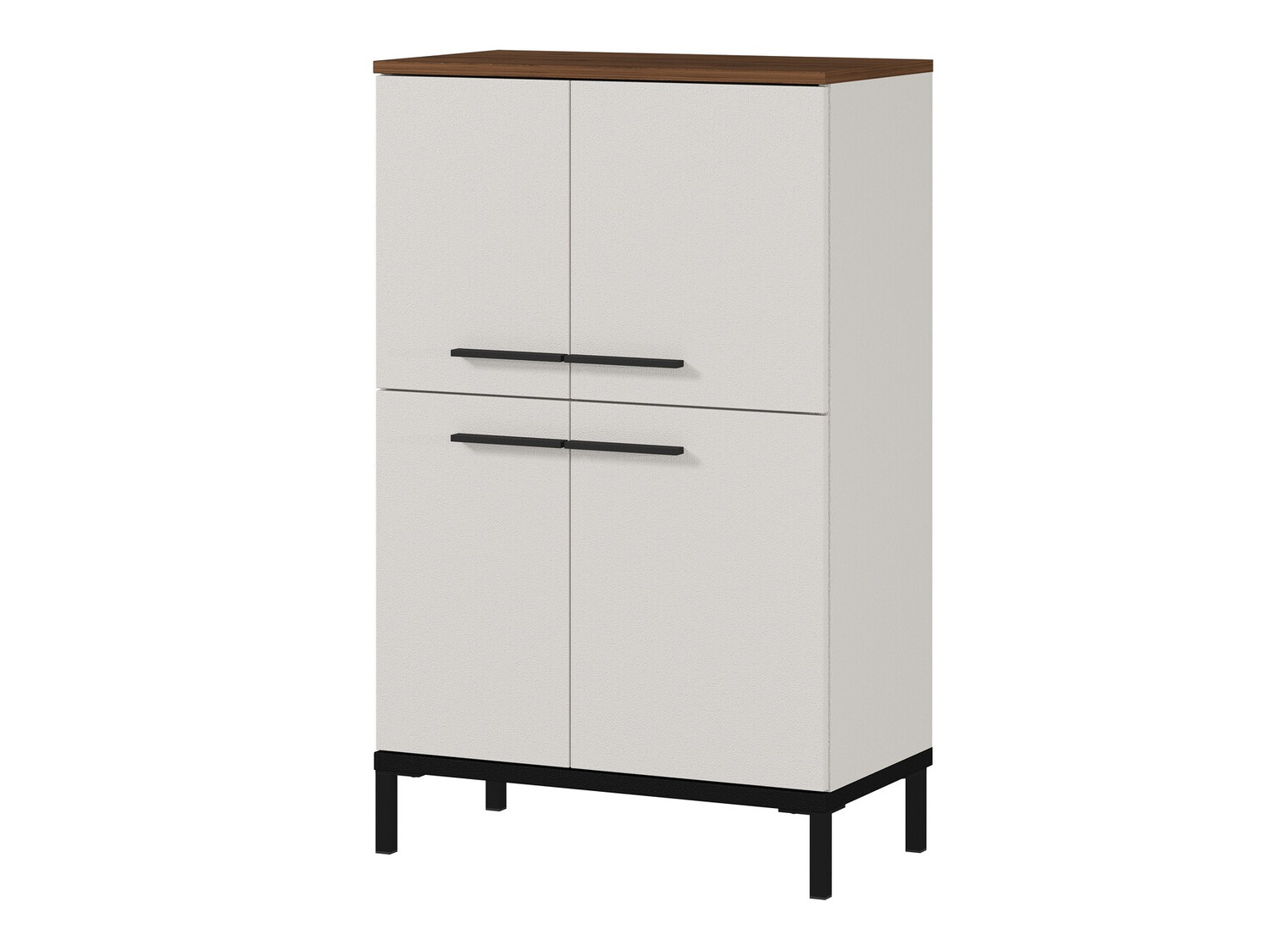 Álló fürdőszoba szekrény Ruvlevu 102 (Világosszürke + Dió)