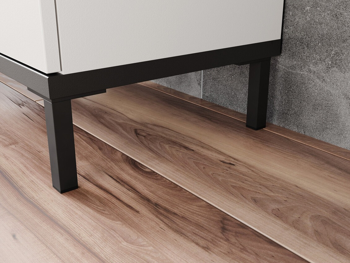 Beépített fürdőszoba szekrény Ruvlevu 102 (Világosszürke + Dió)