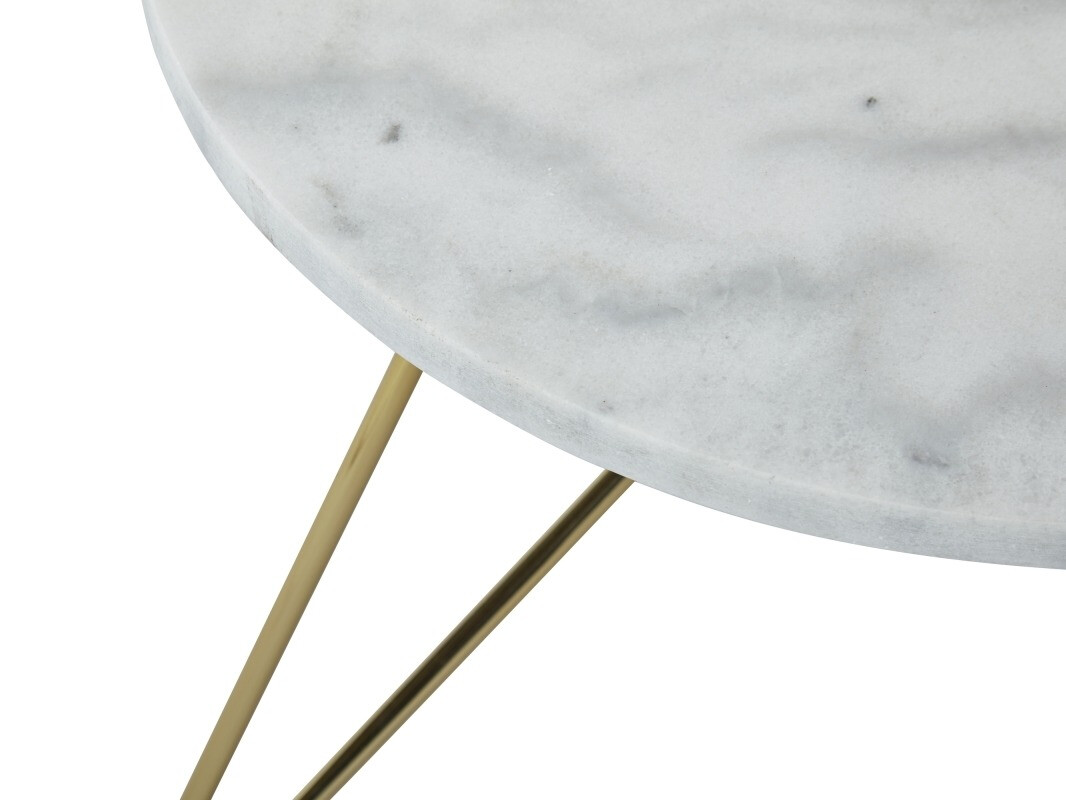 Dohányzóasztal Concept 55 159 (Fehér + Aranysárga)