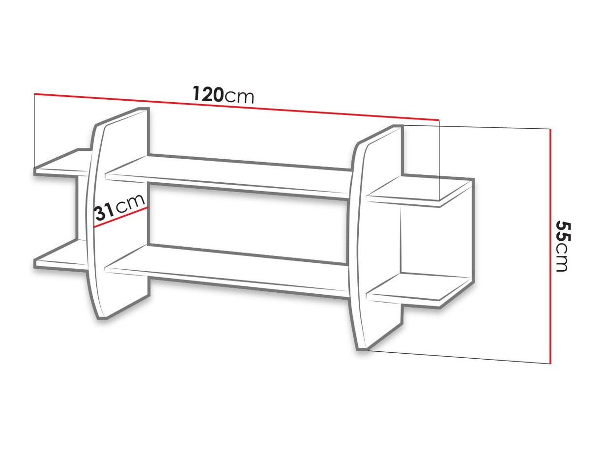 Fali polc Tivlue 107