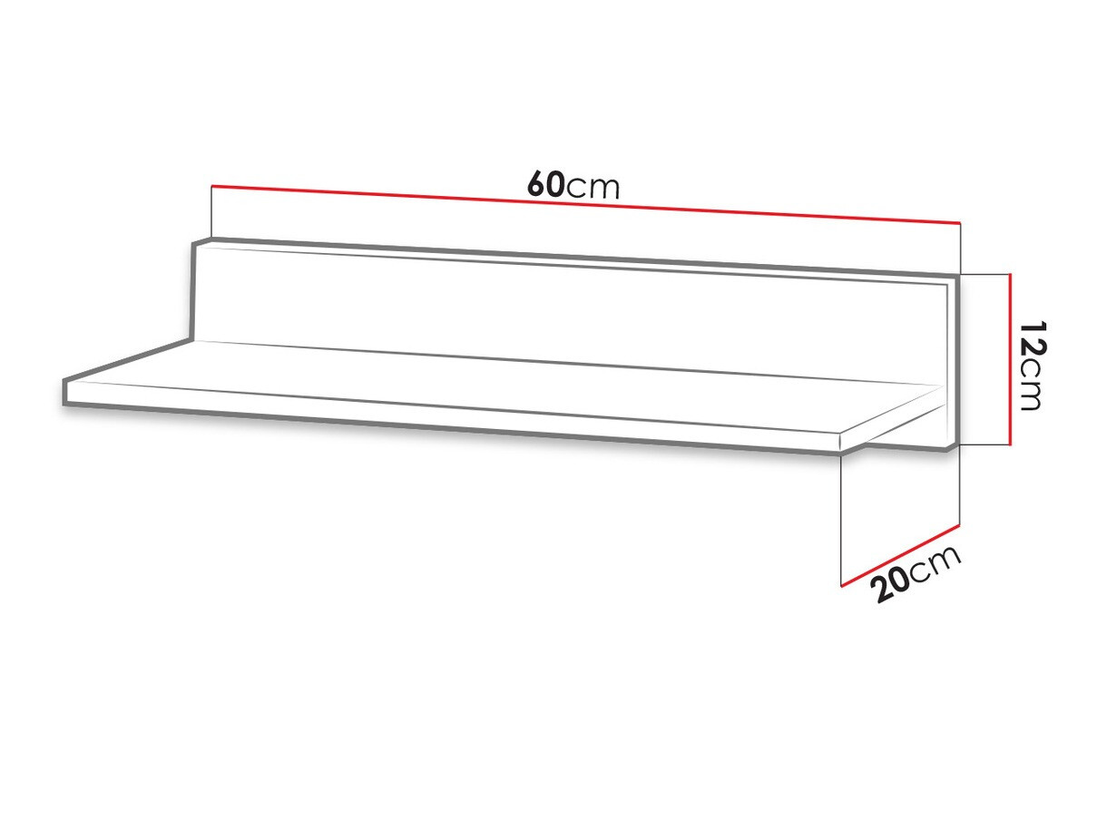Fali polc Tivlue 108