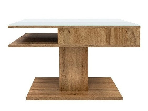 Dohányzóasztal Boston 208 (Wotan tölgy + Fehér)