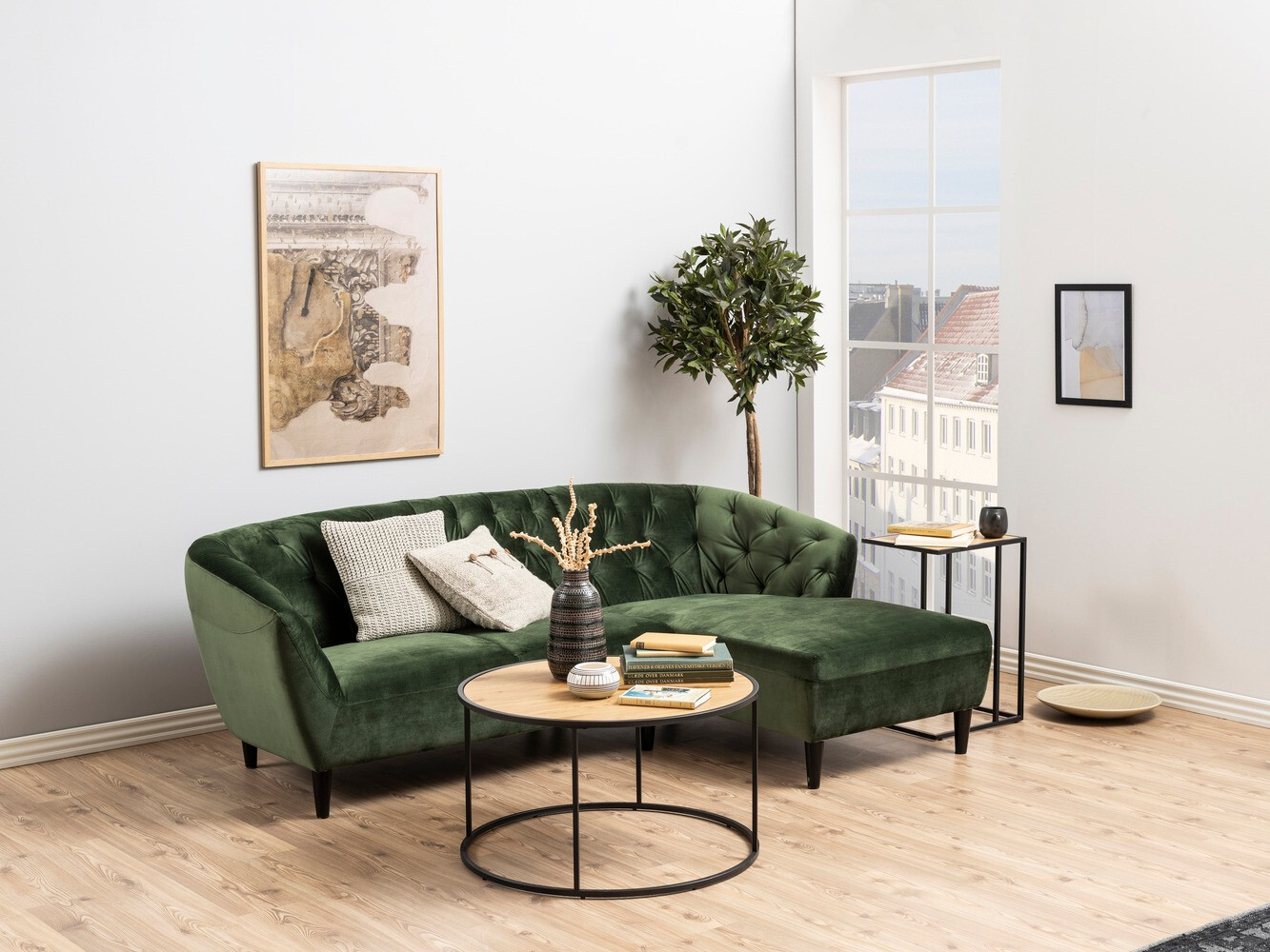 Kisasztal Norsica Sevferi 127 (Vad tölgy + Fekete)