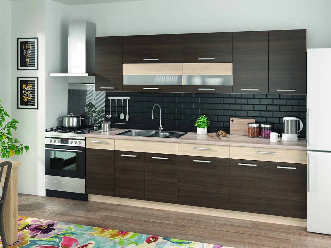 Moduláris mosogató szekrény ajtókkal Mode Dark 115