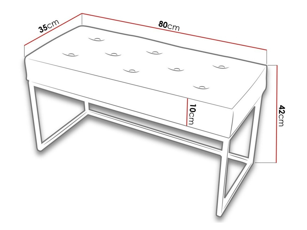 Kárpitozott pad Germantown 103 (French Velvet 685)