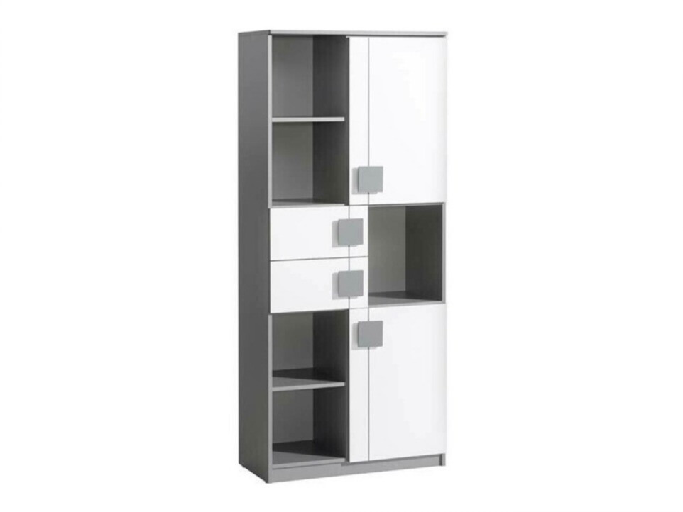 Könyvespolc Elmenou 101 (Fehér + Antracit)