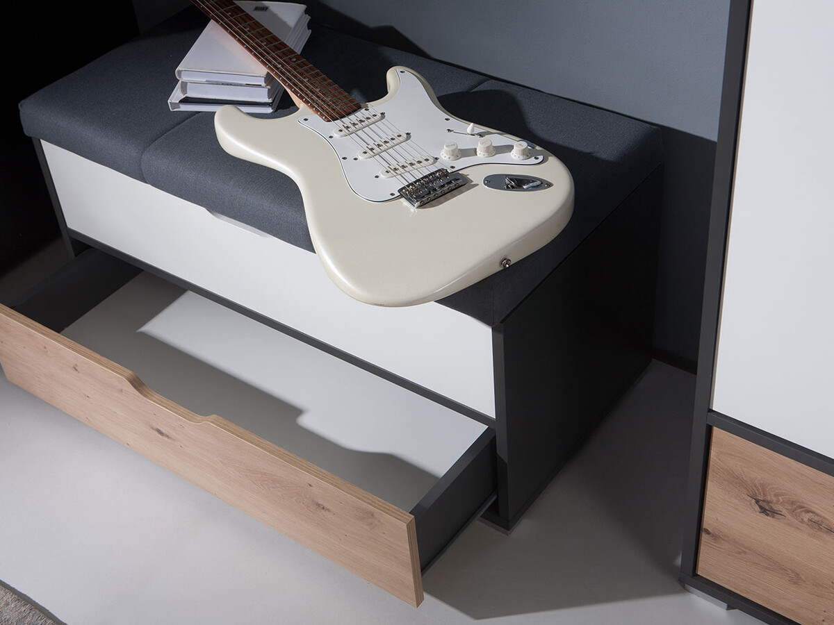 Puha pad Providence H105 (Grafit + Artisan tölgy + Fehér + Avellinem 101)