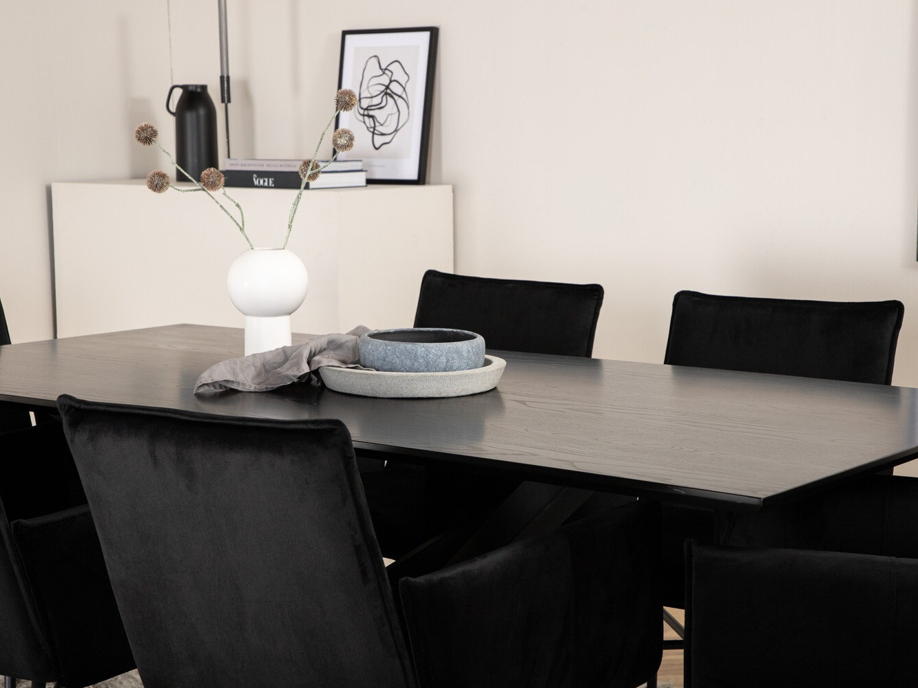 Étkezőgarnitúra Dallas 2703 (Fekete)