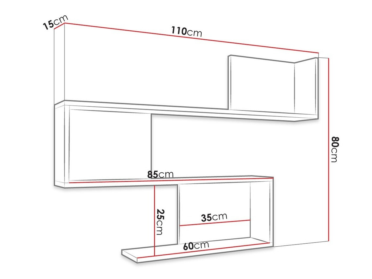 Fali polc Comfivo 389