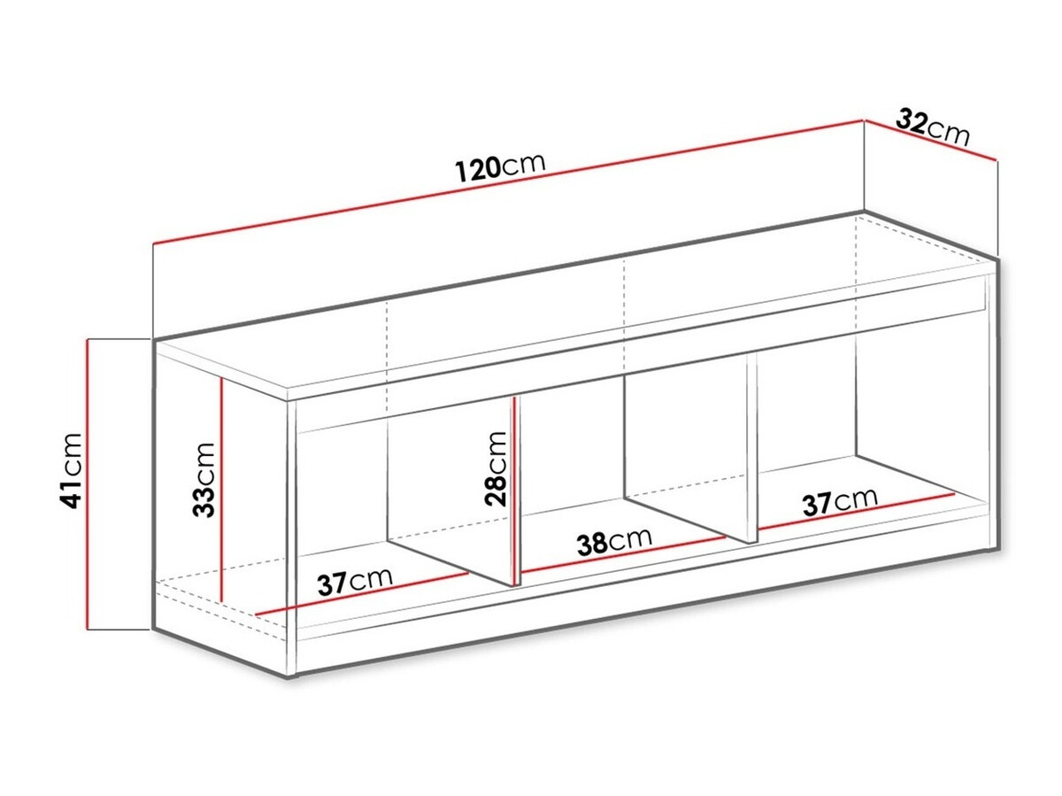 Fali polc Merevari 106 (Fehér + Fényes Türkiz)