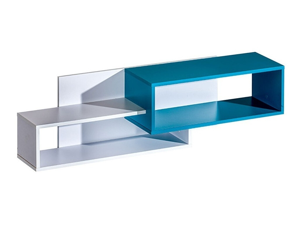 Fali polc Sorviru 105 (Fehér + Türkiz)