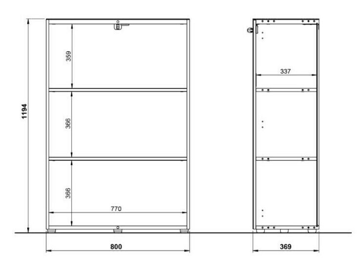 Szekrény Catcamu 102 (Fényes fehér)