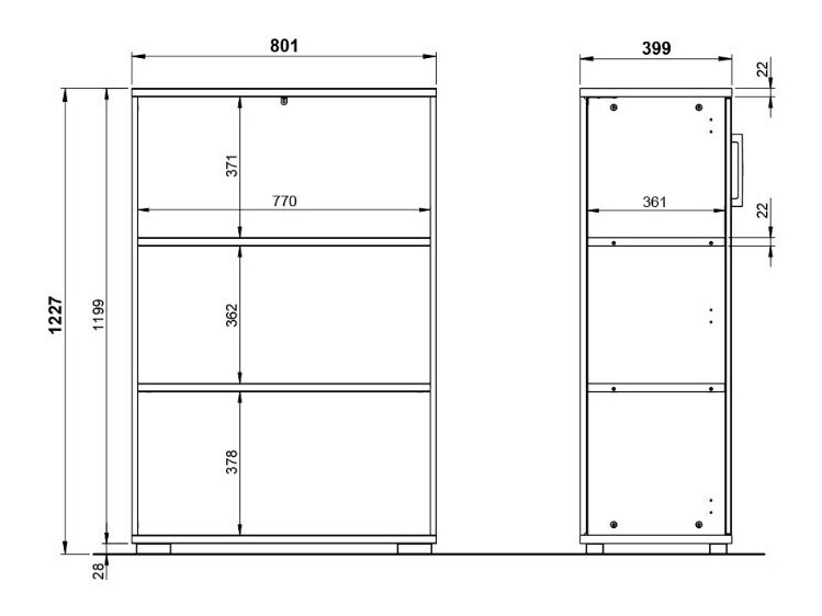 Szekrény Lartesi 101 (Grafit + Grandson tölgy)