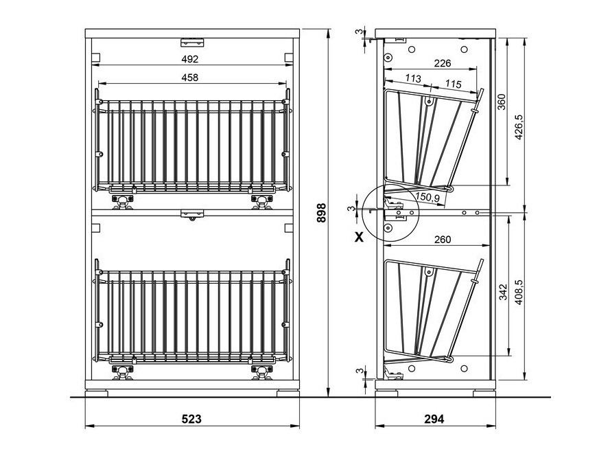 Cipőtároló Veltena 115