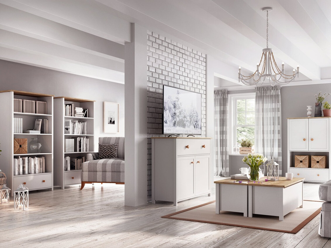 Fali polc Romelbo 141 (Fehér + Tölgy)