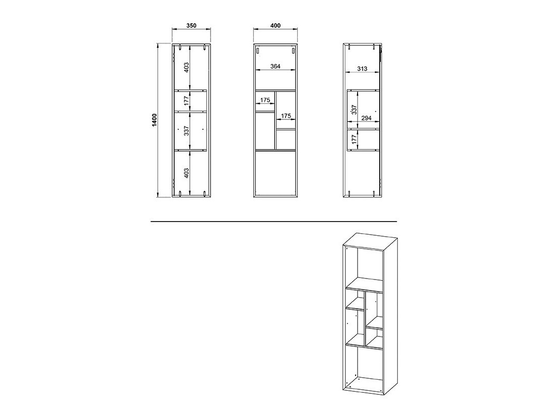 Fali polc Sacramento 504 (Szürke + Navarra tölgy)