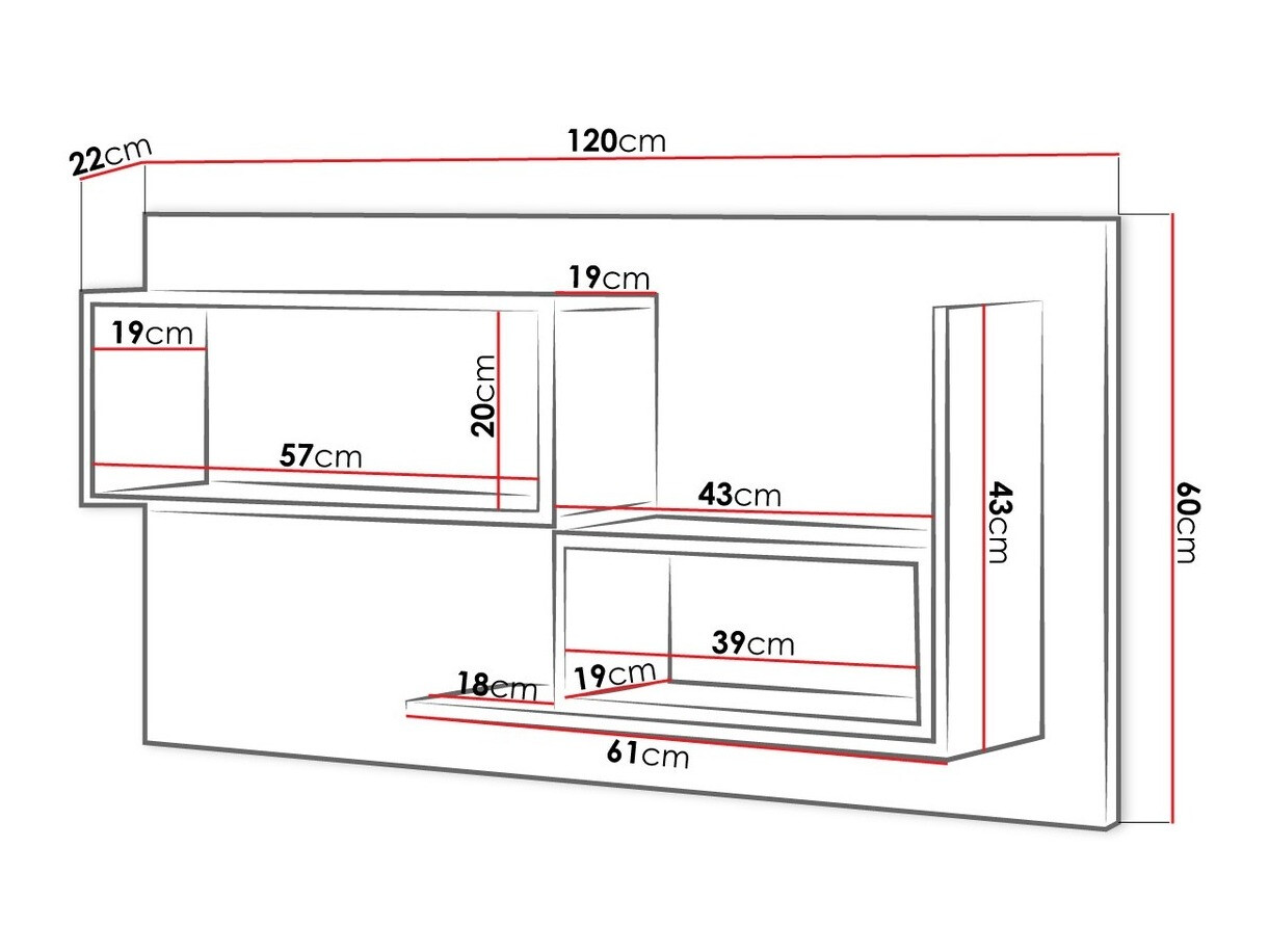 Fali polc Veravie 129