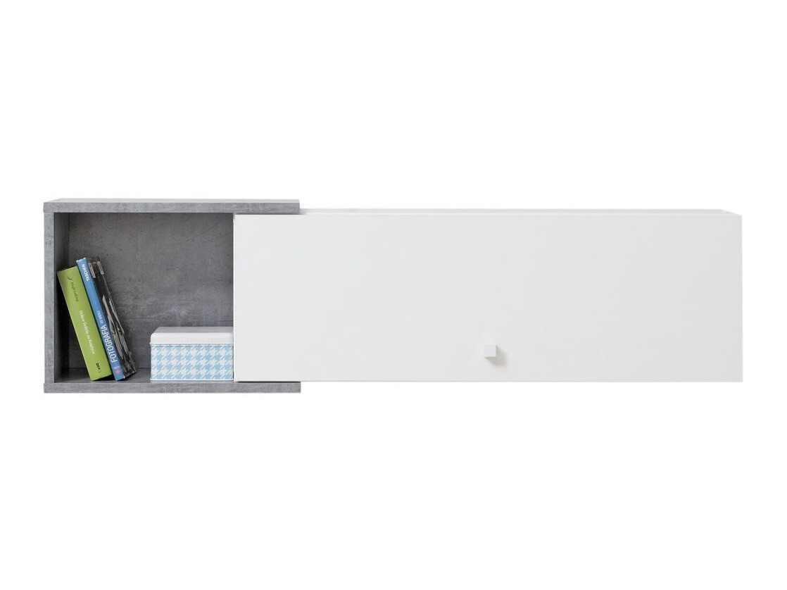 Polc Omaha J112 (Fehér + Beton)