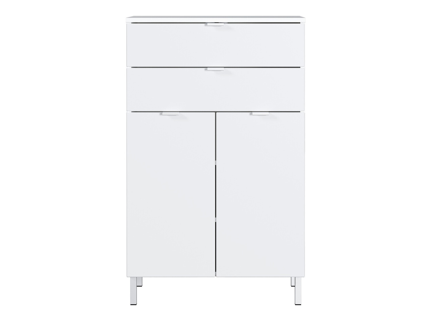 Álló fürdőszoba szekrény Lomcamo 102 (Fehér + Fényes fehér)