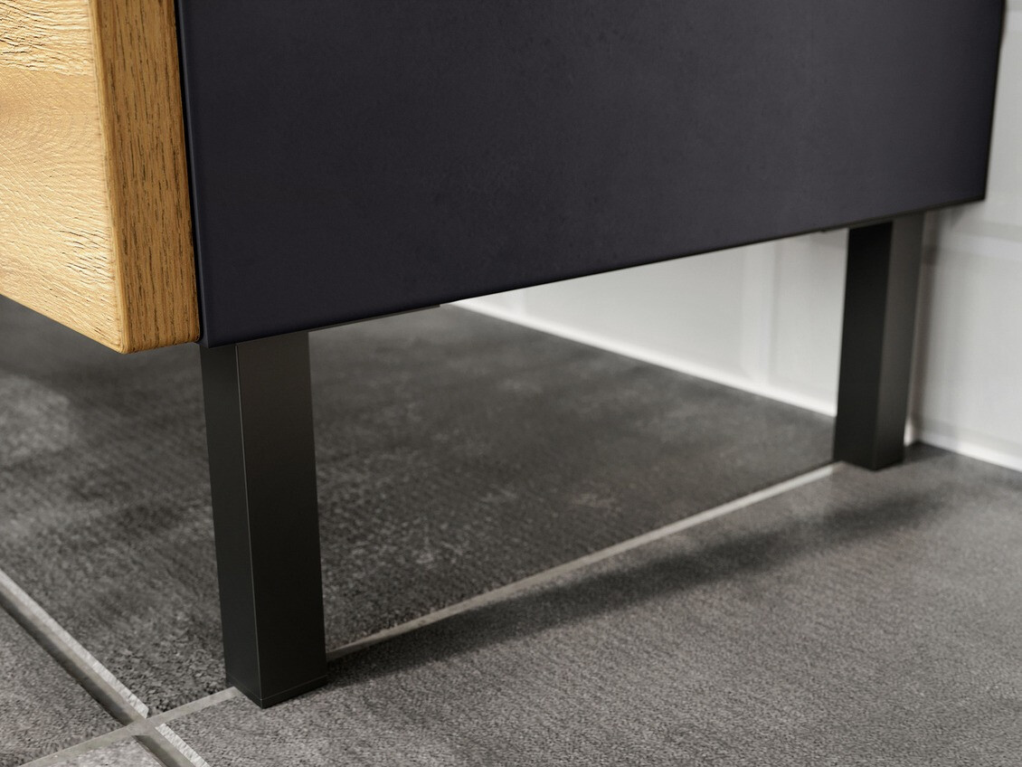 Álló fürdőszoba szekrény Talmira 101 (Grafit + Grande tölgy)