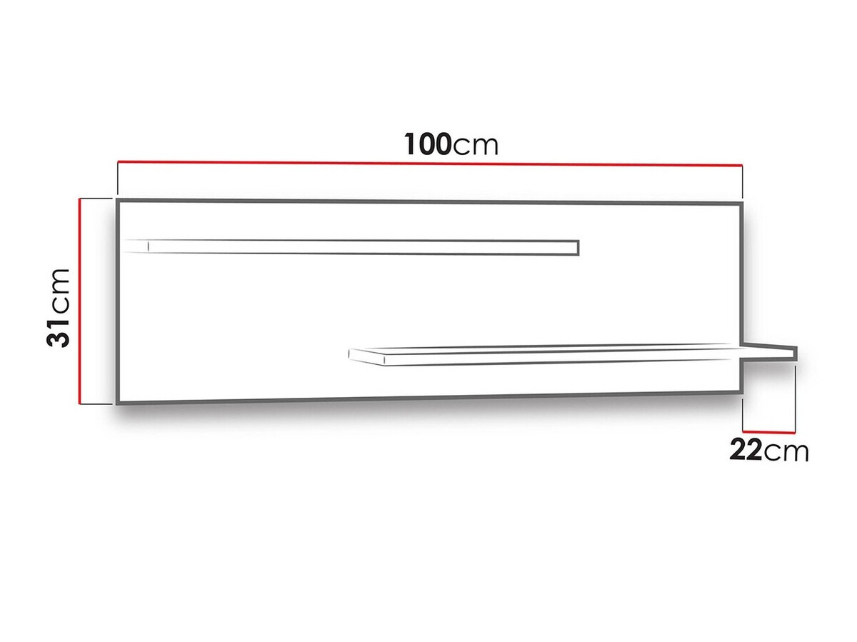 Fali polc Fivelbo 106 (Monastery tölgy)