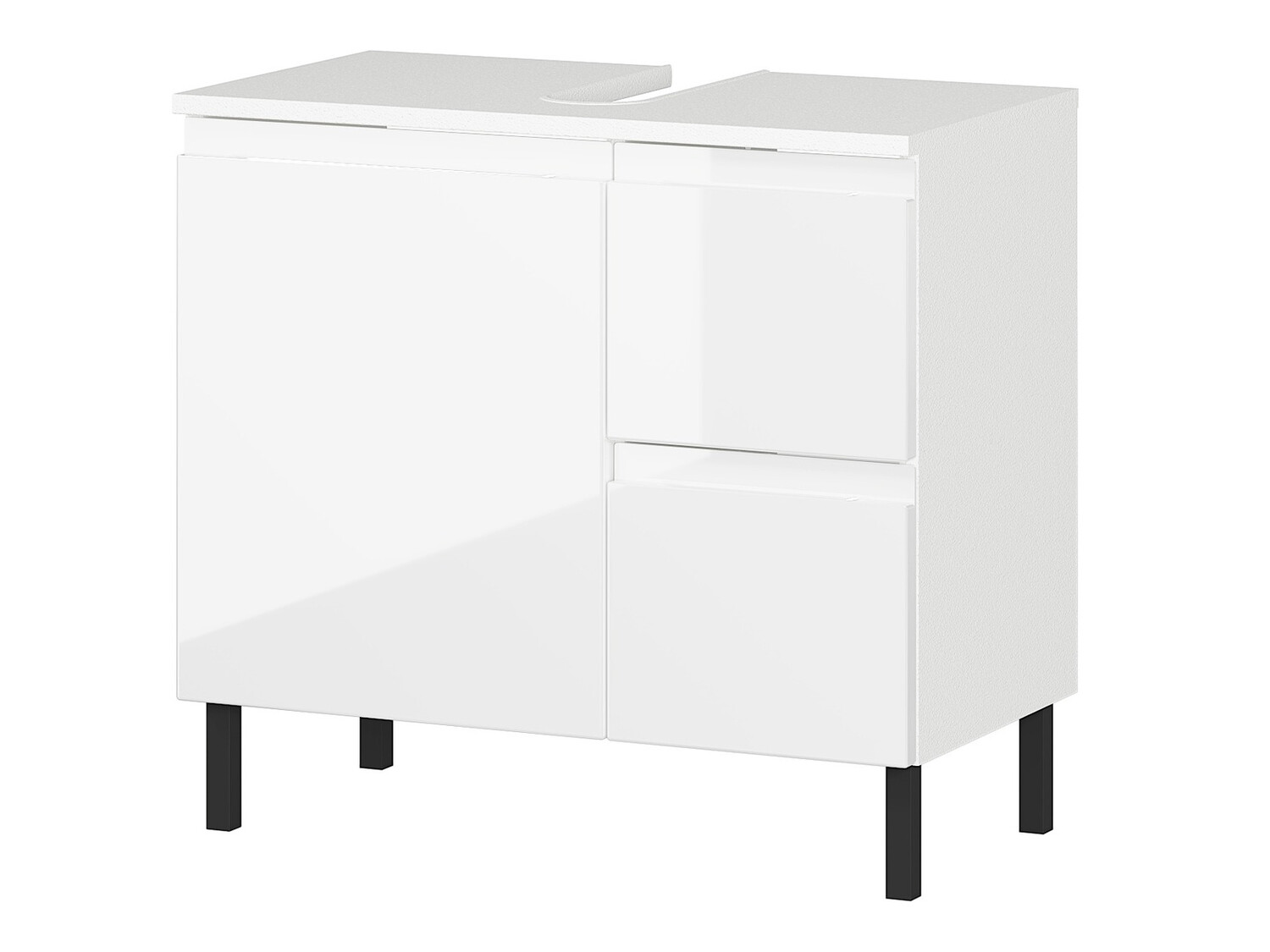 Mosdó alatti szekrény Talmira 103 (Fehér + Fényes fehér)