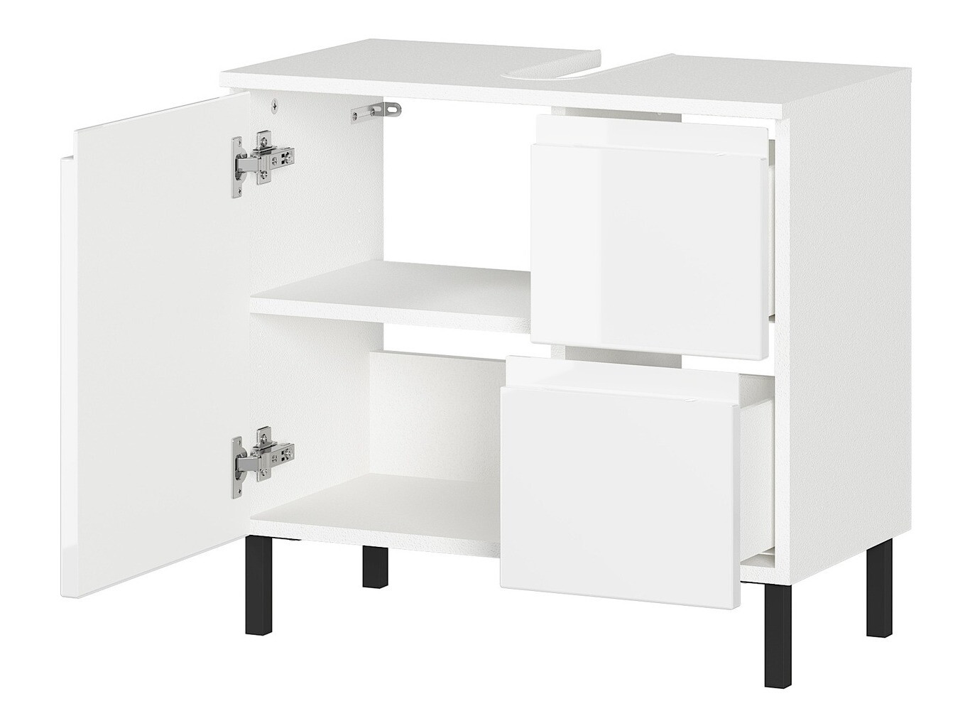 Mosdó alatti szekrény Talmira 103 (Fehér + Fényes fehér)