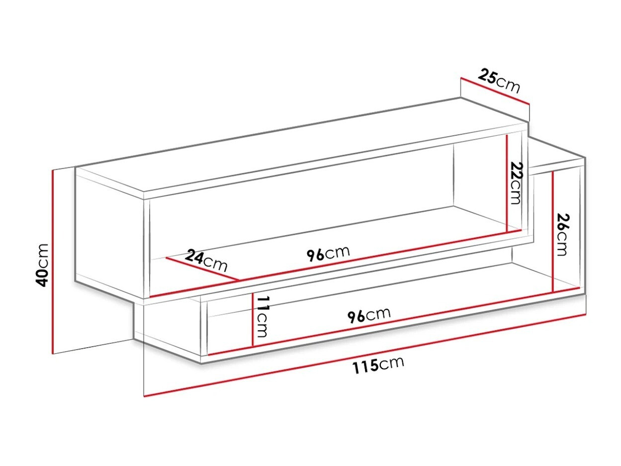 Polc Omaha E113 (Fehér + Türkiz)