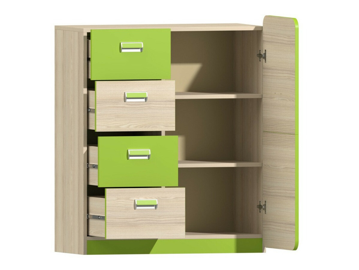 Komód Ophmora 105 (Tölgy + Fehér)