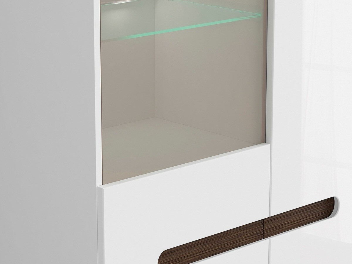 Könyvespolc Serveso 114 (Fehér + Fényes fehér)