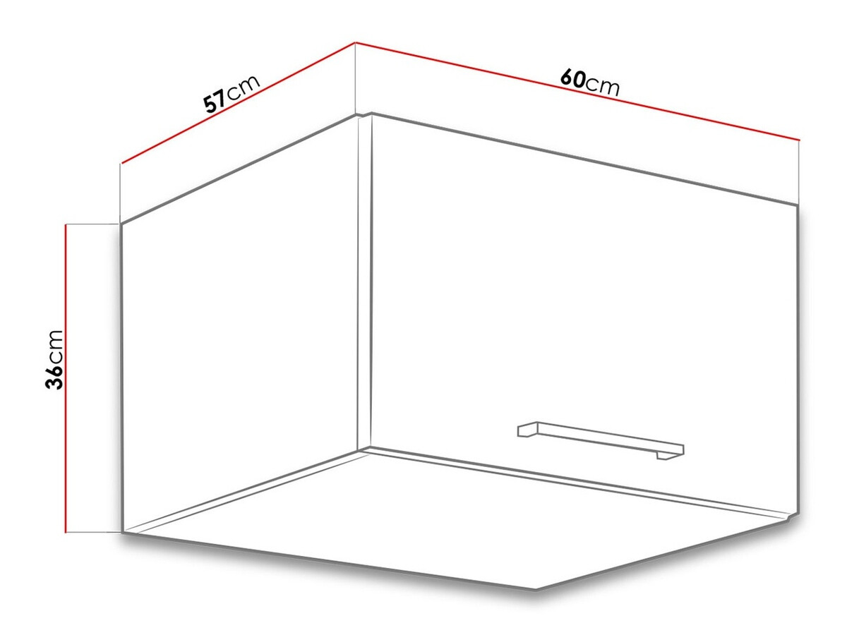 Moduláris fali szekrény Wood Grey 124