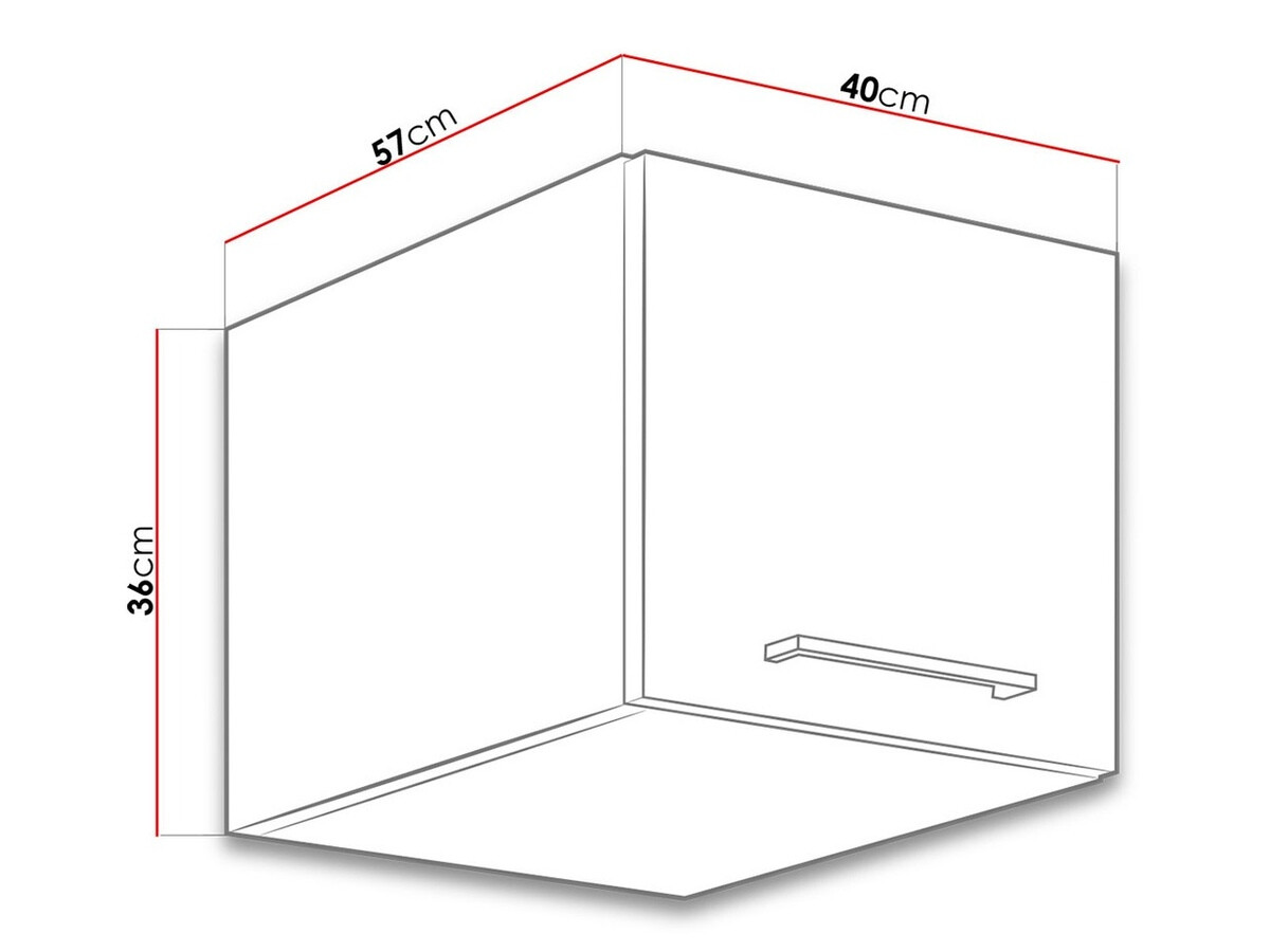 Moduláris fali szekrény Wood White 130