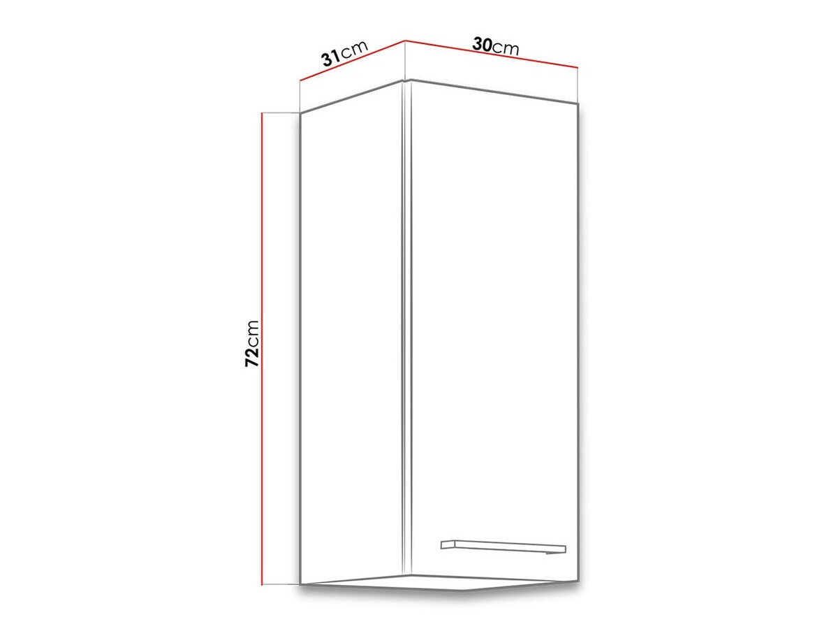 Moduláris fali szekrény Wood White 133